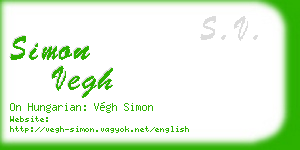 simon vegh business card