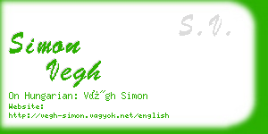 simon vegh business card